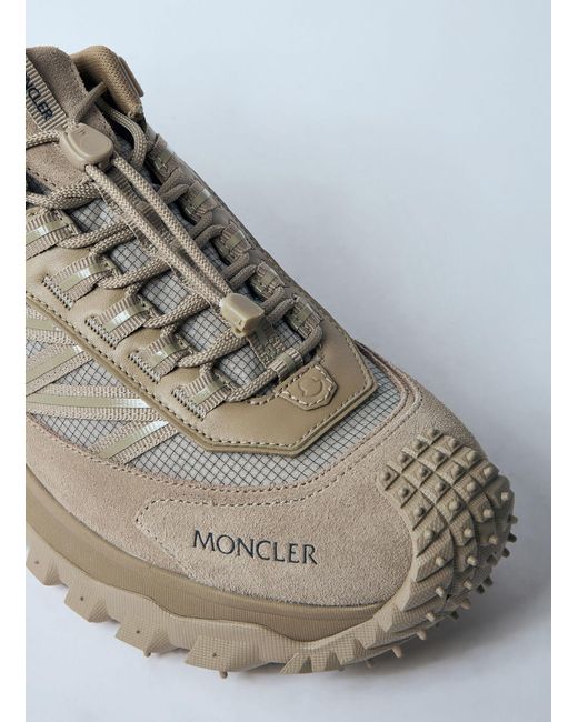 Moncler Gray Mesh Panelled Trailgrip Sneakers for men