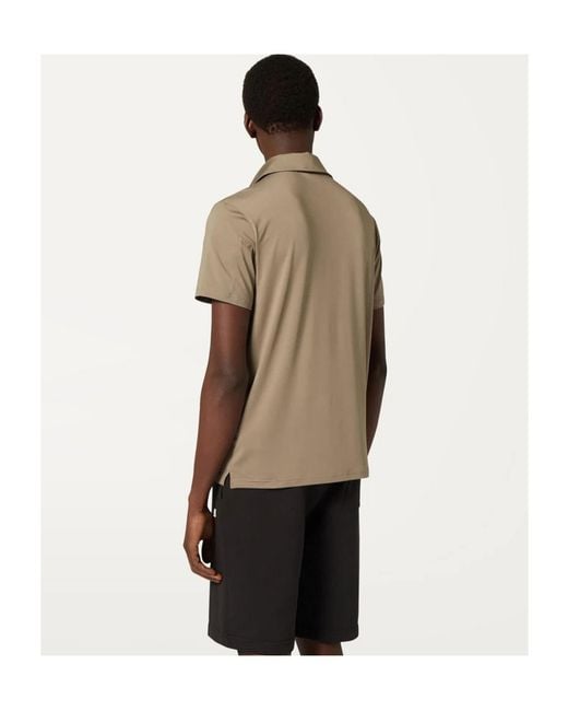 K-Way Natural Polo Shirt With Lapel Short Sleeve for men