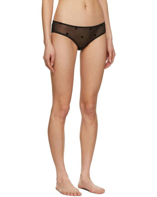 Givenchy White 4D Logo Motif Velvet Briefs