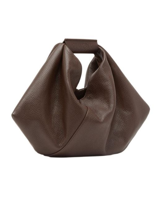 MM6 by Maison Margiela Brown Japanese Draped Mini Bag