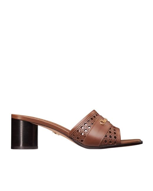 Dior Brown D-Lane Heeled Slide
