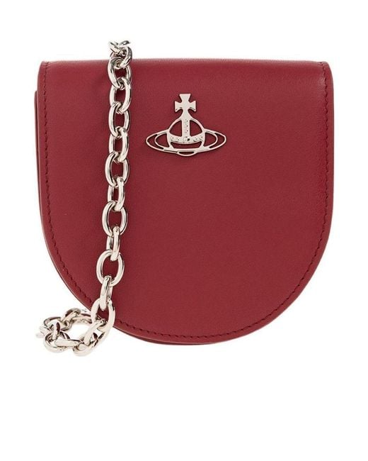 Vivienne Westwood Red Logo Shoulder Bag