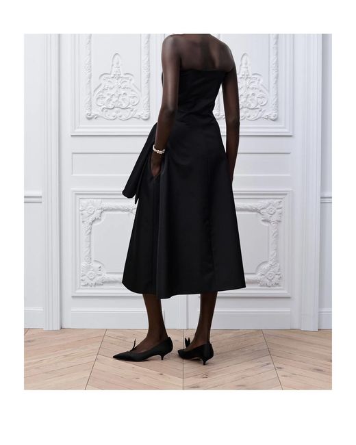 Dior Black Mid-Length Draped Bustier Dress
