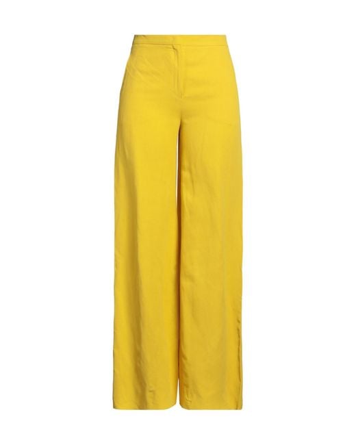Max Mara Yellow Wide-Leg Trousers