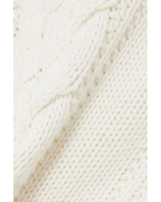 Gabriela Hearst White Cable Knit Vest