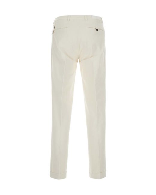 Michael Coal Natural Casual Trousers With Belt Loops for men