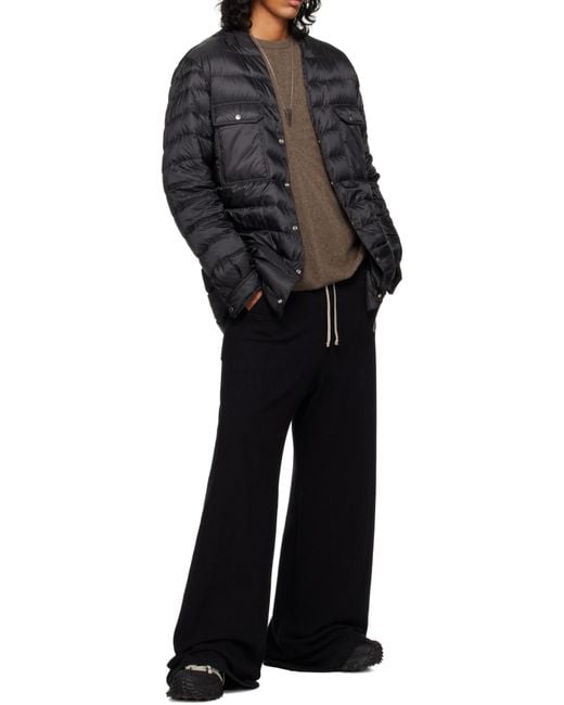 Moncler Black Moncler Rick Owens V-Neck Padded Jacket for men