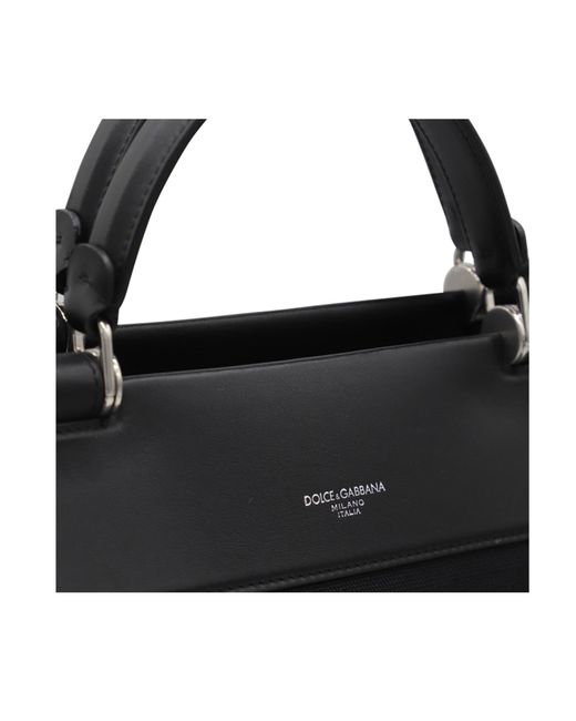 Dolce & Gabbana Black Logo Stamp Tote Bag for men