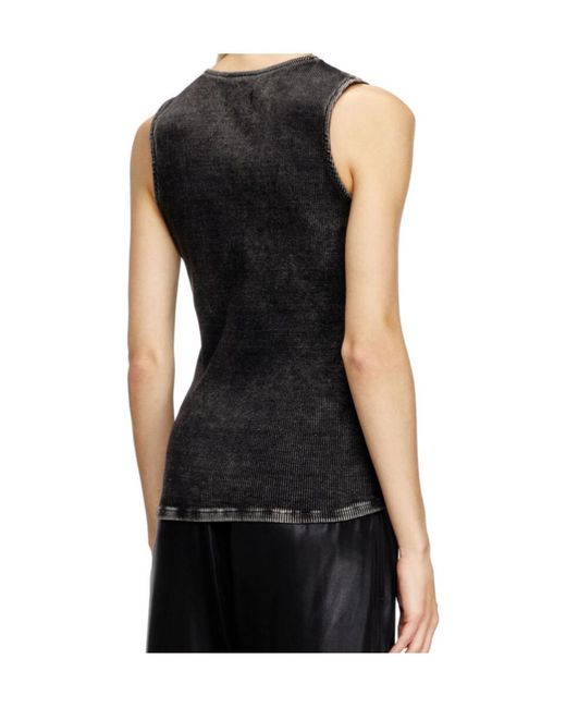 DIESEL Gray De-Nessi- Zipped Tank Top