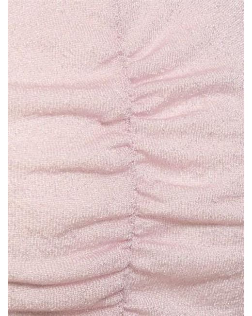 Alessandra Rich Pink Backless Knit Mini Dress