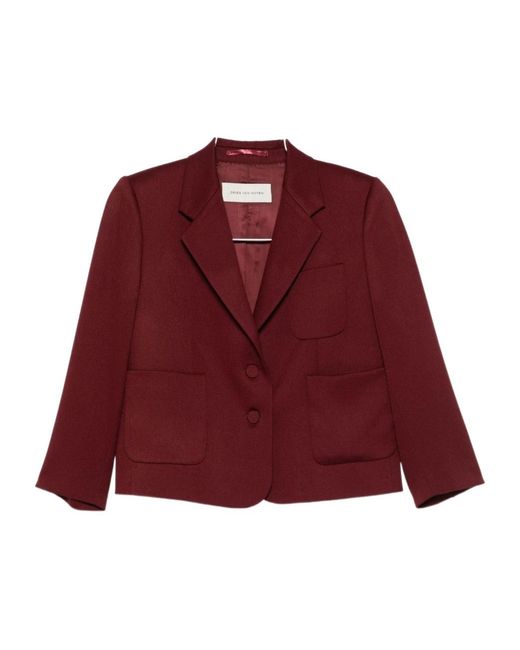 Dries Van Noten Red Long-Sleeved Suit Jacket