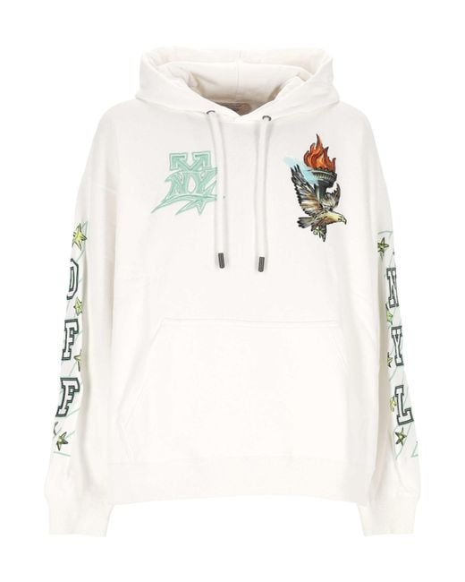 Off-White c/o Virgil Abloh White Graphic Printed Drawstring Hoodie