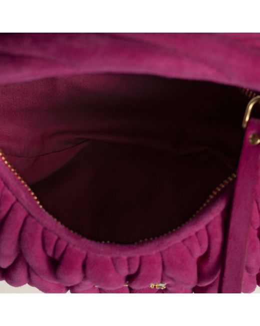 Miu Miu Pink Wander Matelassé Suede Bag