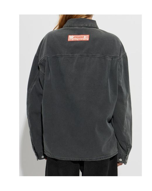 DIESEL Blue D-Stack-U Patch-Detail Jacket for men