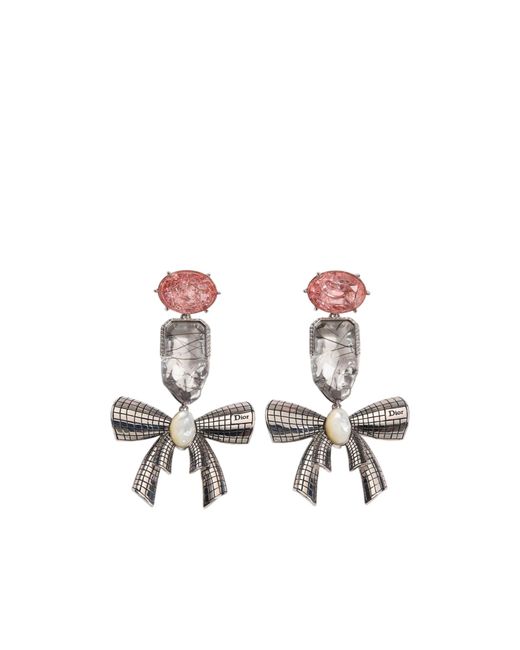 Dior White Deco Earrings