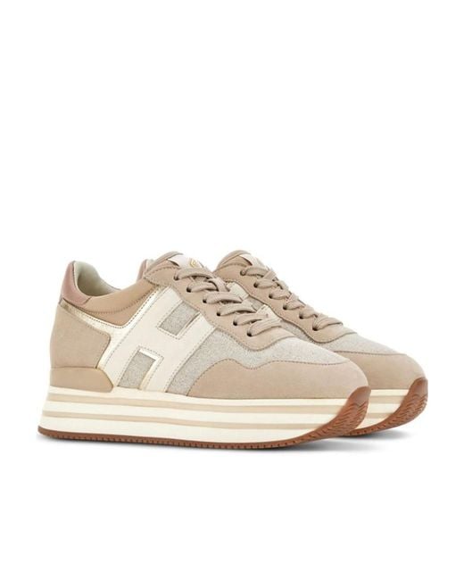 Hogan Natural Midi H483 Lace-Up Sneakers