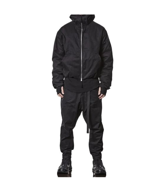 Thom Krom Black Mj74 Zip-Up Hooded Jacket for men