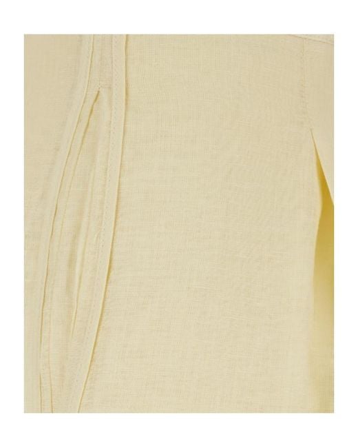 Semicouture Yellow Semi Couture Drawstring Linen Pants