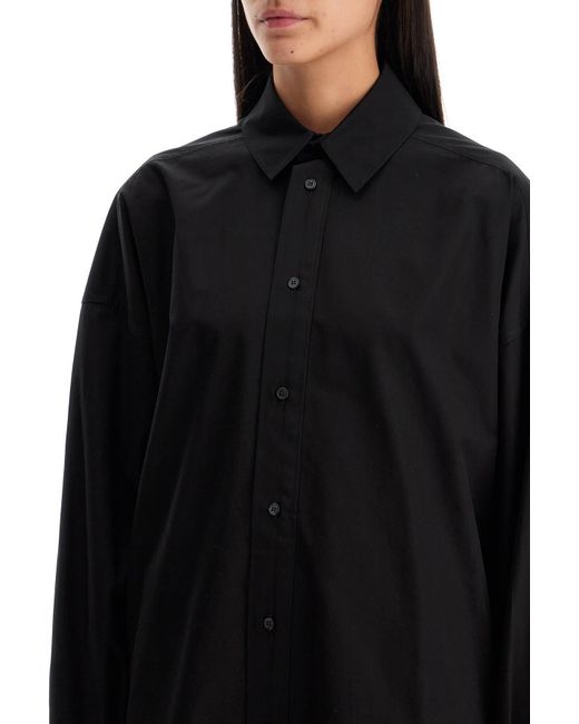Wardrobe NYC Black Oversized Shirt Dress