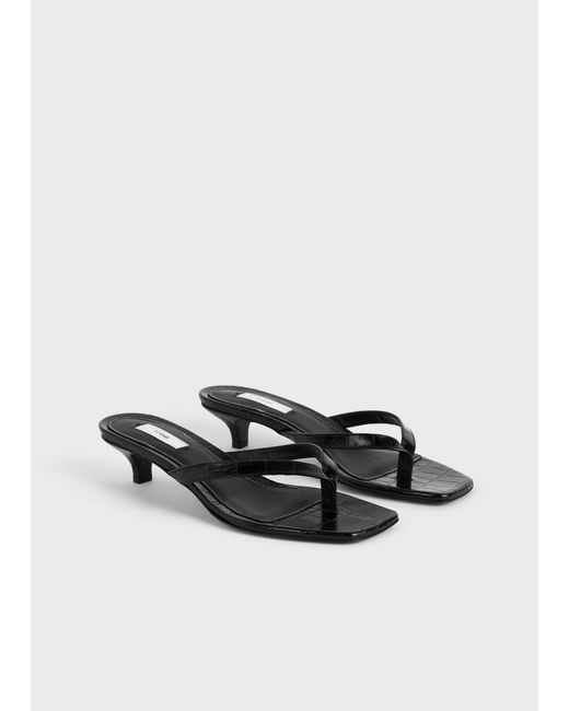 Totême White Totême Embossed Flip Flops