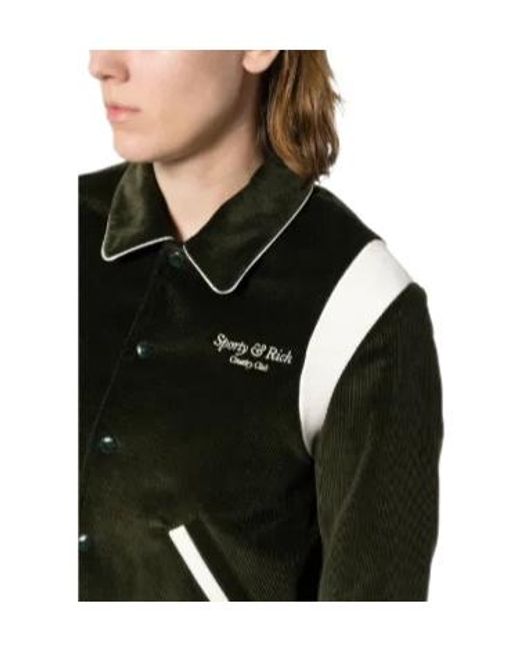 Sporty & Rich Black Logo-Embroidered Cotton Bomber Jacket