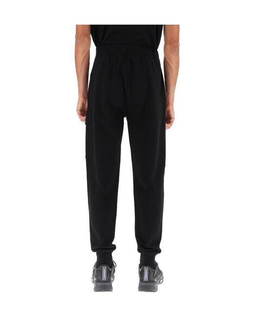 C P Company Black Lens-Detail Track Pants for men