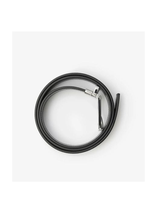 Burberry White Checked Buckle Belt for men