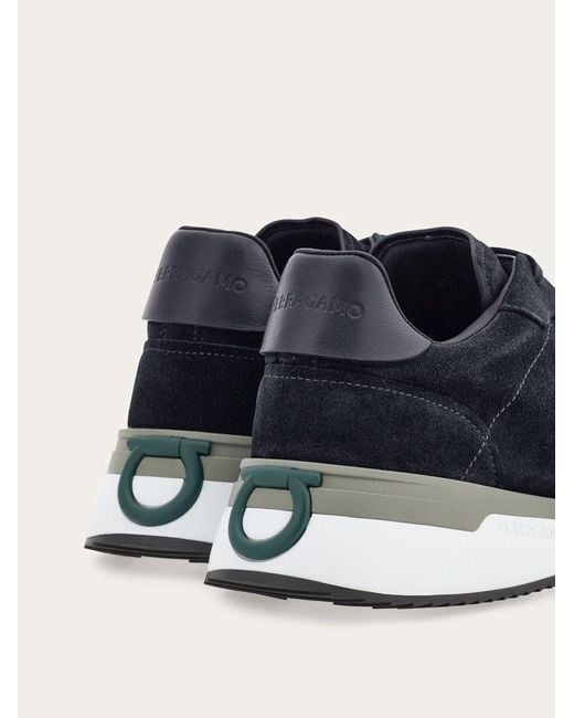 Ferragamo Blue Ferragamo Lace-Up Sneakers for men