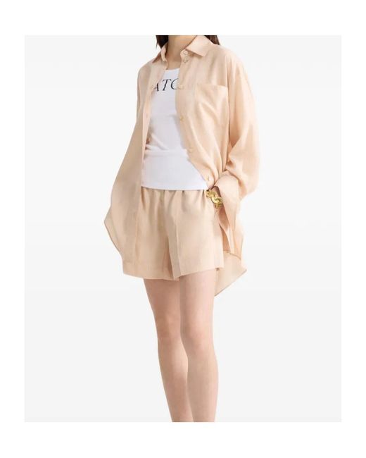 Patou White Oversize Beach Shirt
