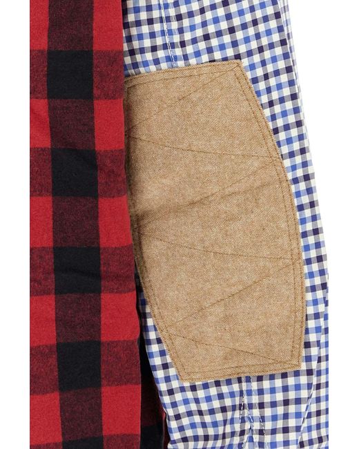 Junya Watanabe Blue Back Checked Shirt for men