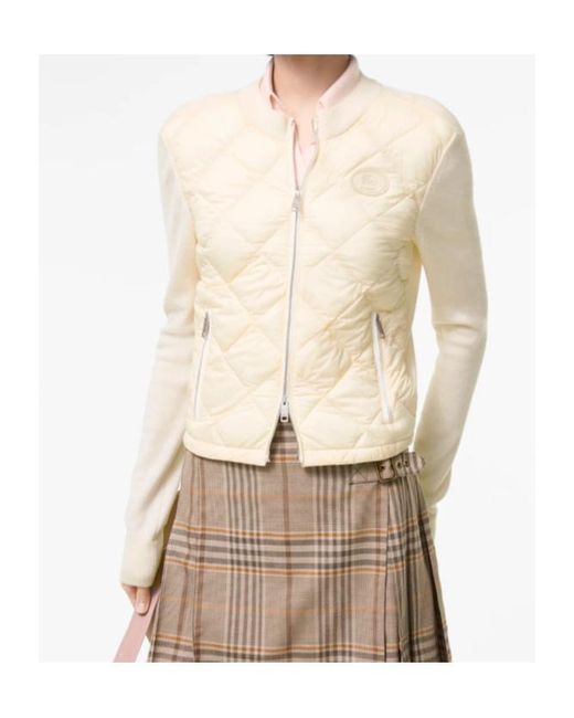 Burberry Natural Quilted Knit Jacket