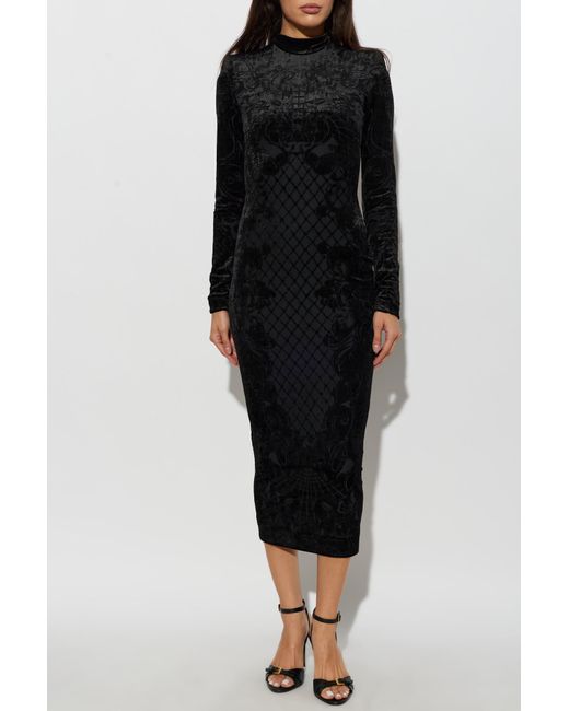 Balmain Black Long-Sleeved Dress