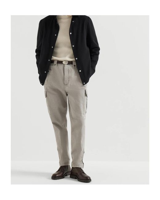 Brunello Cucinelli Black Lightweight Cashmere Flannel Outerwear Jacket for men