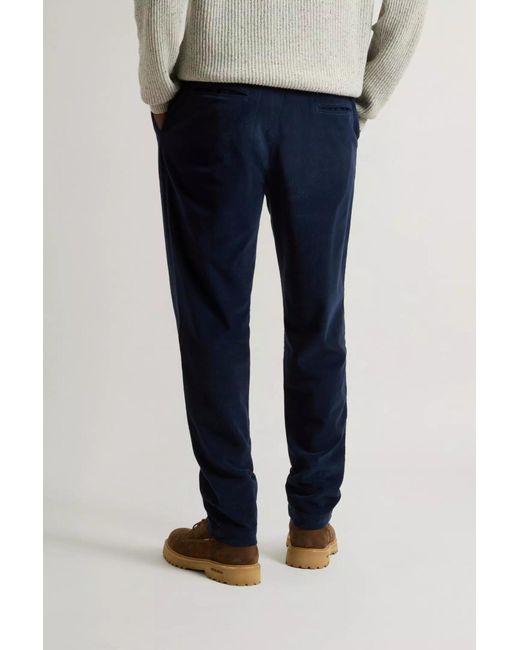 Woolrich Blue Garment-Dyed Corduroy Milton Pants for men