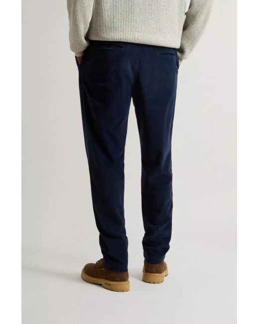 Woolrich Blue Garment-Dyed Corduroy Milton Pants for men