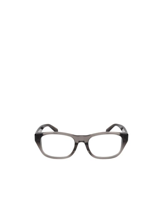 Moncler White Eyewear Rectangular Frame Glasses for men