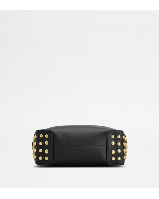 Tod's Black Mini Studded Shoulder Bag