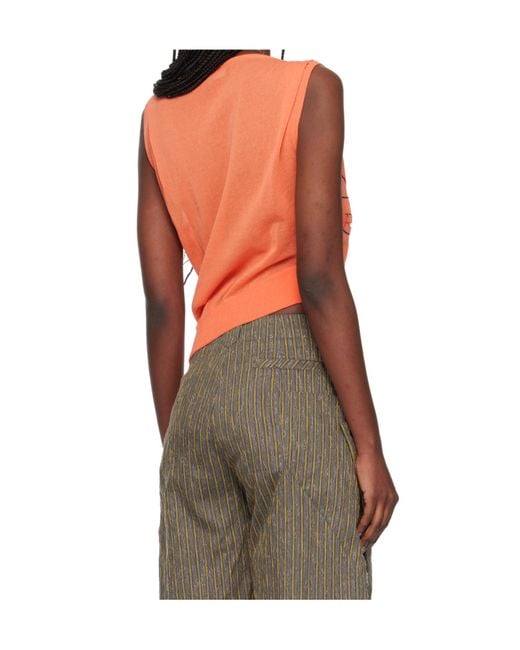 Kiko Kostadinov Multicolor Semi-Sheer Knit Cotton- And Nylon-Blend Tank Top