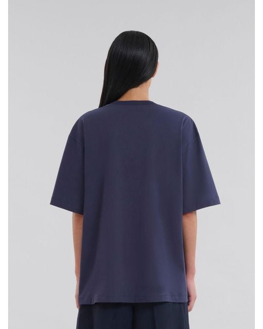 Marni Blue T-Shirt With Logo