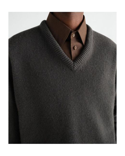 Lemaire Gray V-Neck Sweater