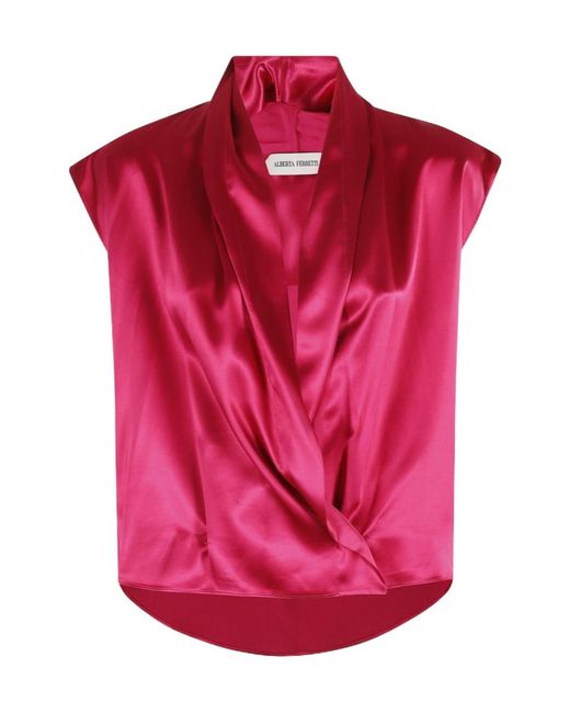 Alberta Ferretti Pink Twisted Blouse