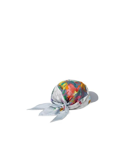 Gucci White Printed Silk Baseball Cap
