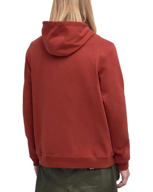 Maison Kitsuné Red Barbour X Maison Kitsun É Fox Hooded Hoodie for men