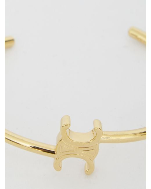 Céline White Triomphe Asymmetric Cuff