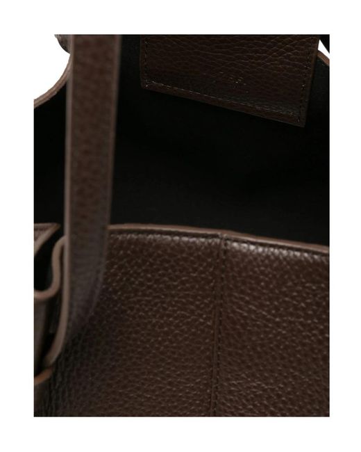 Yuzefi Brown Logo Tote Bag
