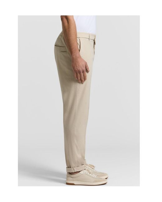 Peserico Natural Pleated Tailored Trousers for men