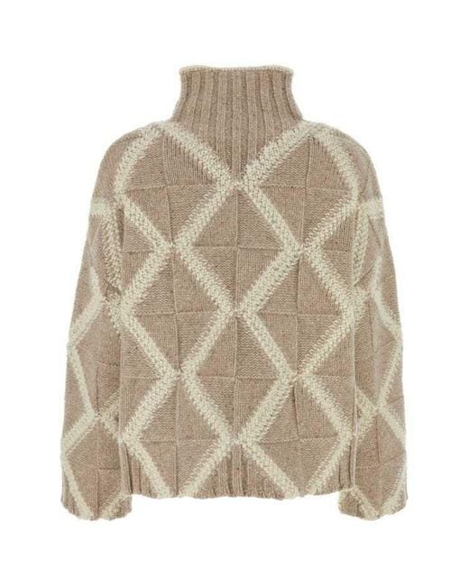 Bottega Veneta Natural Turtlenecks