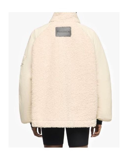 J.W. Anderson Natural Panelled Fleece Track Jacket