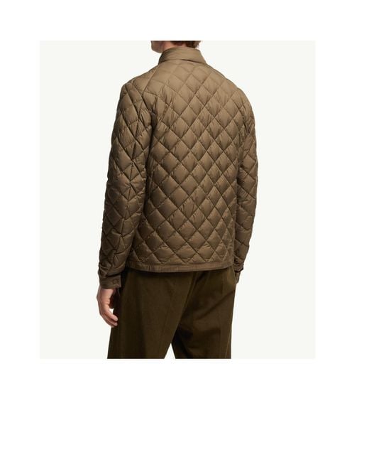Moncler Brown Oise Diamond Quilted Short Down Jacket for men
