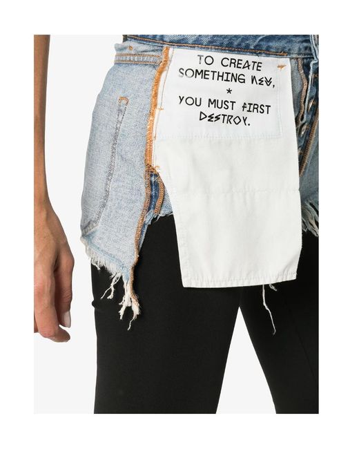 Unravel Project Black Reverse Short Cotton Leggings